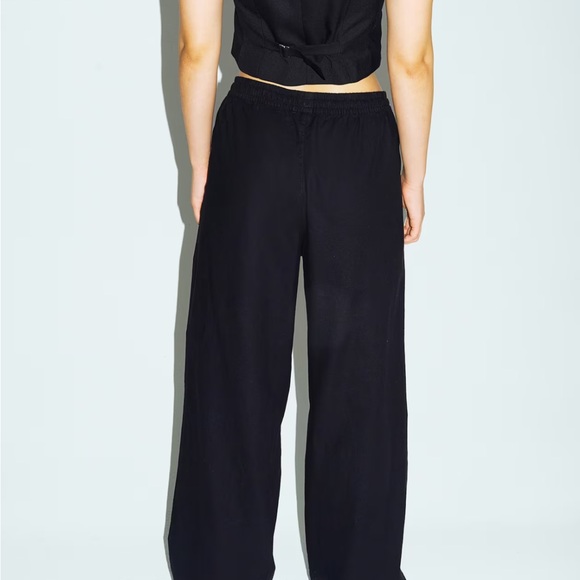 NWT H&M LINEN BLEND PANTS - Picture 3 of 5